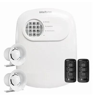 Kit Central De Alarme Anm 24 Net 2 Controles Intelbras + Sirenes