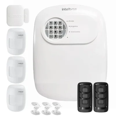 Kit Central De Alarme Anm 24 Net Intelbras, 1 Sensor Xas 4010 Smart, 3 Sensor Ivp 3000 Cf