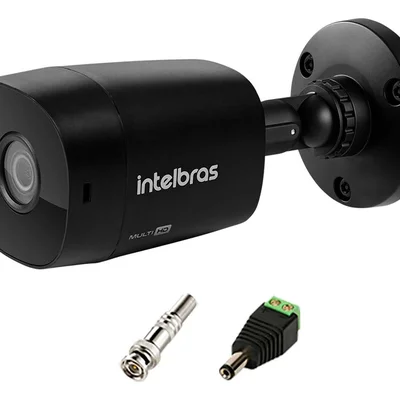 Kit Câmera Black Bullet Infravermelho Multi Hd Intelbras Vhd 1230 B G7 Full Hd 1080p + Acessórios Para Instalação