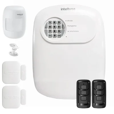 Kit Central De Alarme Anm 24 Net Intelbras 2 Sensor Xas 4010 Smart Sensor Ivp 3000 Cf