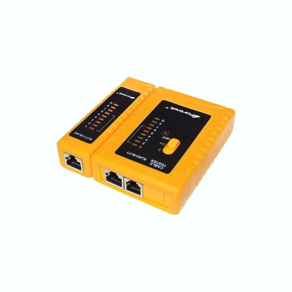 Imagem 4 de 5 do produto Testador De Cabos Lan Rj-11 E Rj-45 Tcf101 Fortrek