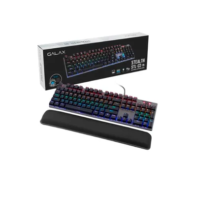 Teclado Gamer Mecânico Galax Stealthy, Series Stl-03 Blue, Switch, RGB, 104 Teclas, Metal - Kgs0314t1mr1bbk0
