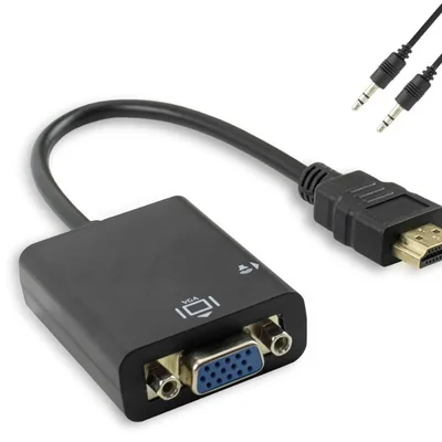 Adaptador FY-42 Conversor HDMI Para VGA Com Audio