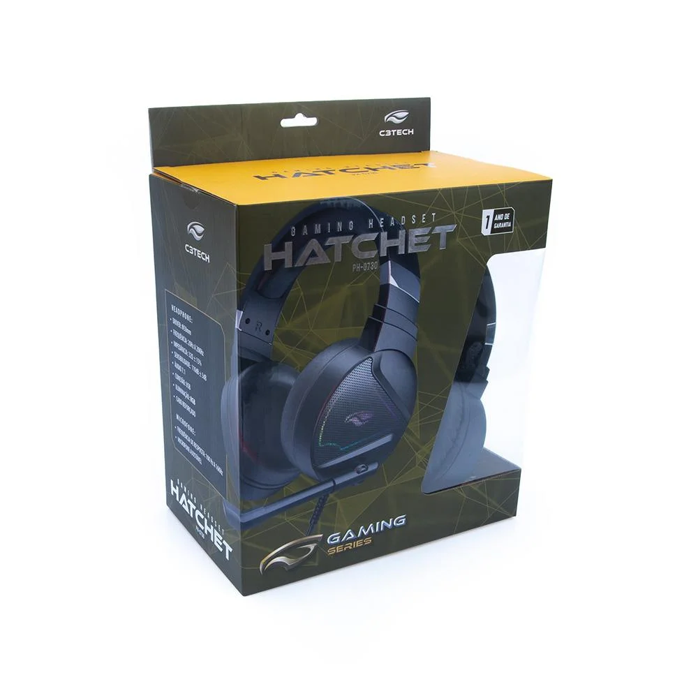 Imagem 3 de 5 do produto Fone De Ouvido C3tech Headset C/mic Usb 7.1 Gamer Black Ph-g730bk