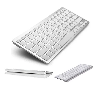 Mini Teclado Bluetooth Para Tablet E Smartphone - Prata