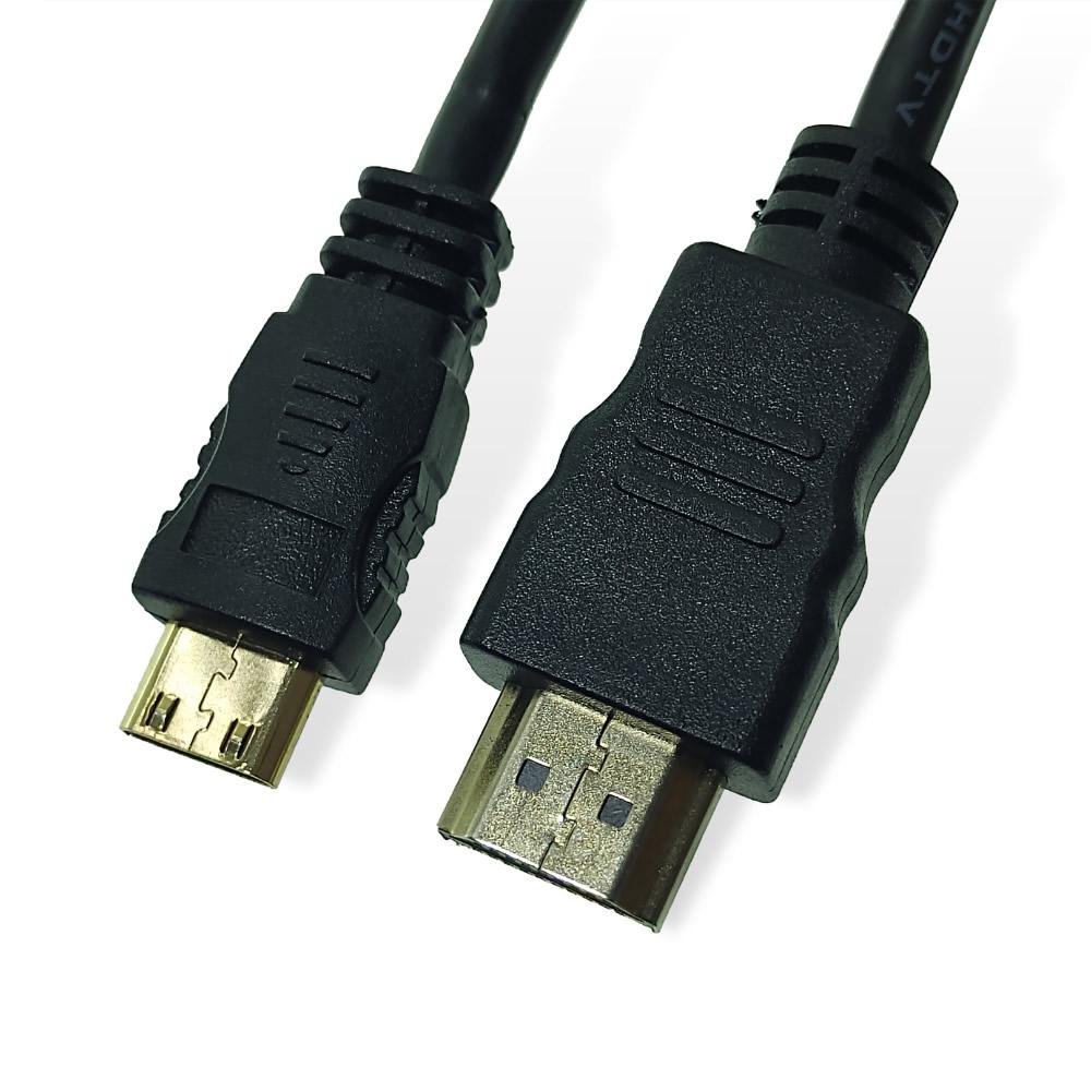 Imagem 3 de 4 do produto Cabo Hdmi Para Mini Hdmi 2.0 De 10 Metros 4k Plugs Ouro