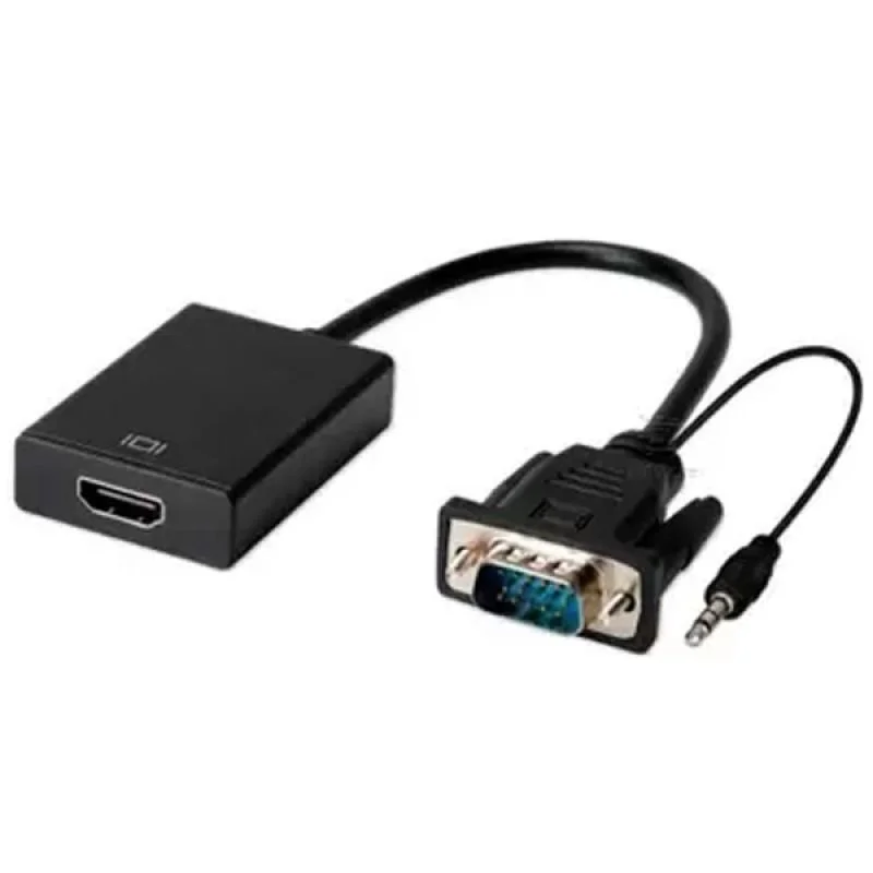Imagem 2 de 4 do produto Cabo Fy VGA Macho Para HDMI Femea Com Audio Ar-06