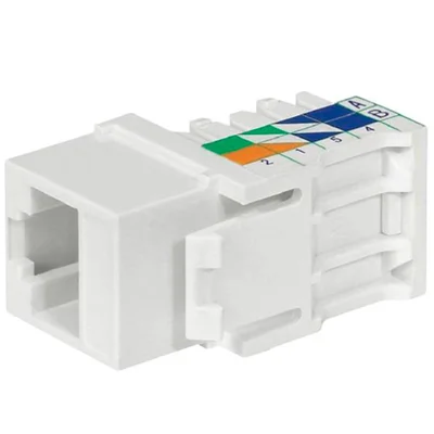 Conector Fêmea RJ45 CAT 5E Legrand Linkeo Keystone, Branco - 632703