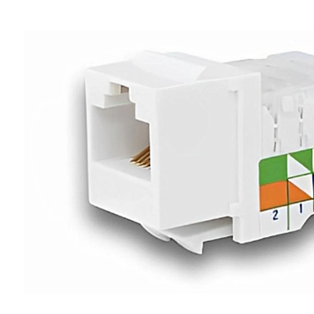 Imagem 2 de 4 do produto Conector Fêmea RJ45 CAT 5E Legrand Linkeo Keystone, Branco - 632703