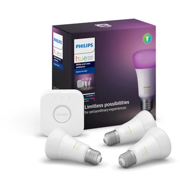 Kit Philips Hue Starter Kit 3 Lampadas 9w E27