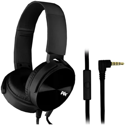 Fone Ouvido Headset Celular Pc Game Xbox One Ps4 Microfone PIX essential - PRETO 043-0032