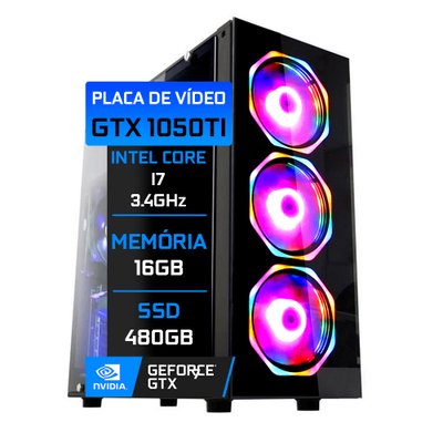 【最安値挑戦】 16GB I7 Gamer PC Gtx KaBuM 480GB SSD 4GB 1050ti デスクトップ型PC