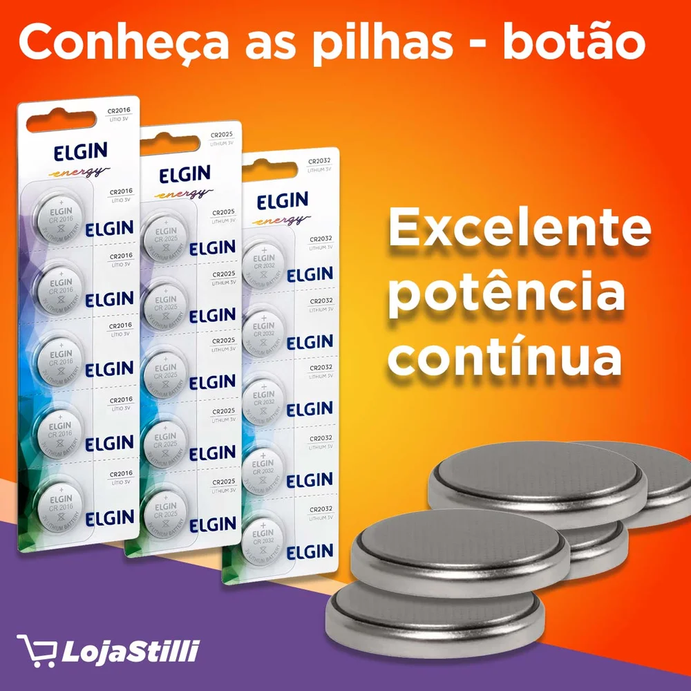 Bateria De Lithium Elgin Cr2025 Botao 3v