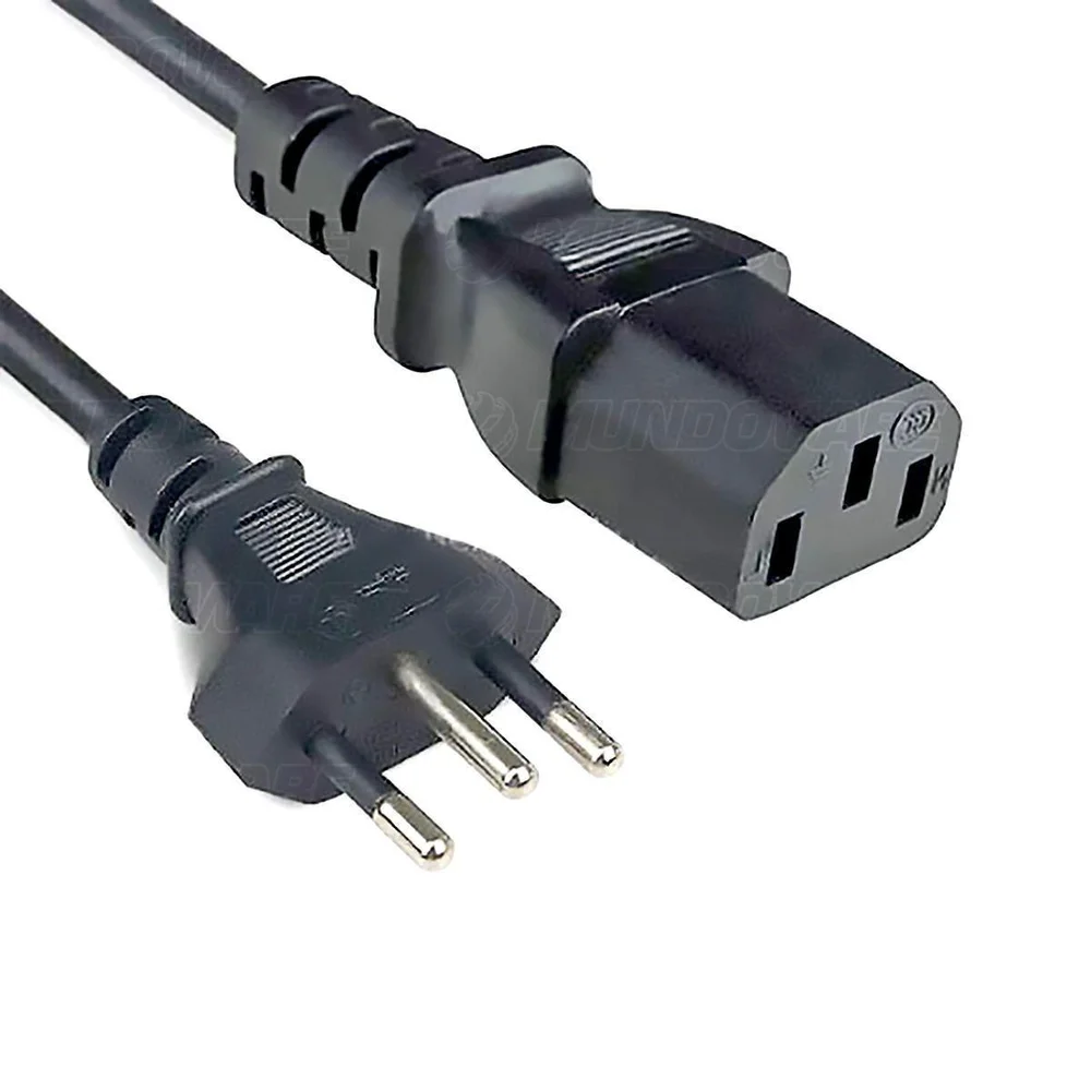 Imagem 2 de 5 do produto Cabo De Força X-cell, Para Microcomputador, Tripolar, 10A, 1.2M