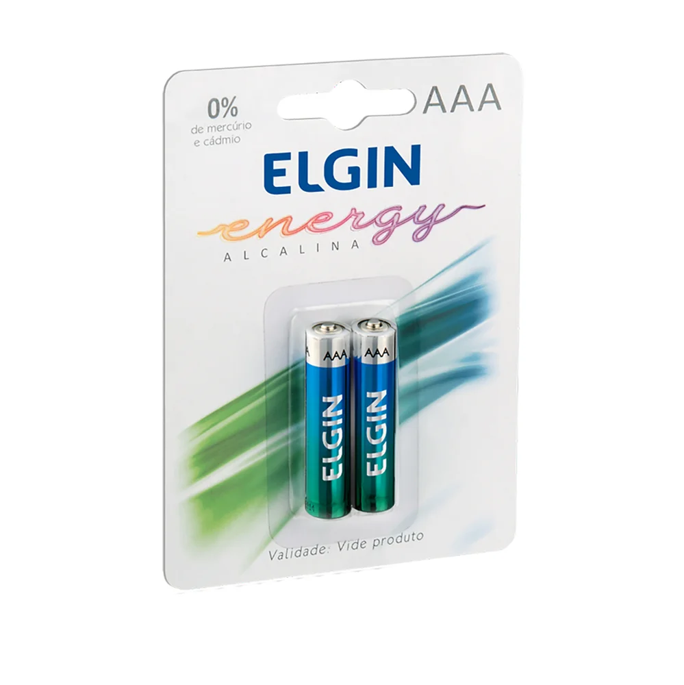 Imagem 1 de 5 do produto Pilha Alcalina Elgin Aaa 1.5v Blister Com 2 Unidades