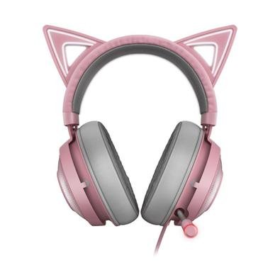 Com o headset gamer Razer Kraken Kitty esbanje estilo e personalidade em suas gameplays e lives. Desfrute de um equipamento leve, alta durabilidade e