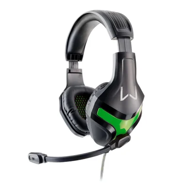 Headset Gamer Multi Warrior Harve, Driver 40Mm, P2 Stereo, Preto E Verde - PH298