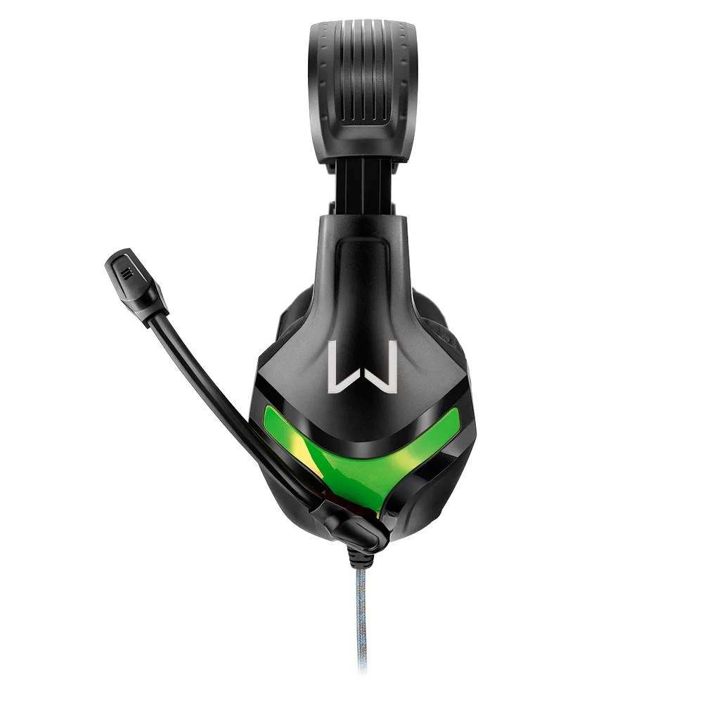 Imagem 2 de 5 do produto Headset Gamer Multi Warrior Harve, Driver 40Mm, P2 Stereo, Preto E Verde - PH298