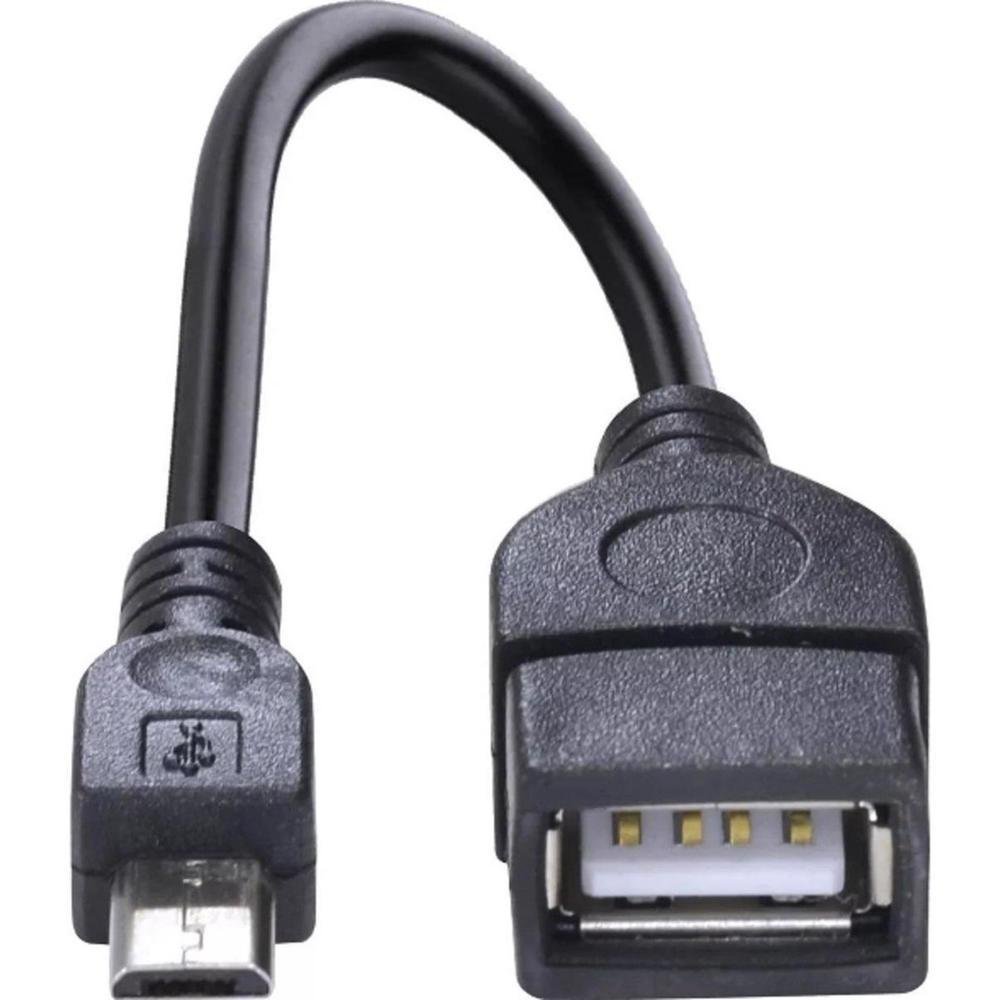 Imagem 2 de 3 do produto Cabo Otg Micro USB Para USB Femea Lelong, Para Smartphones, Tablets
