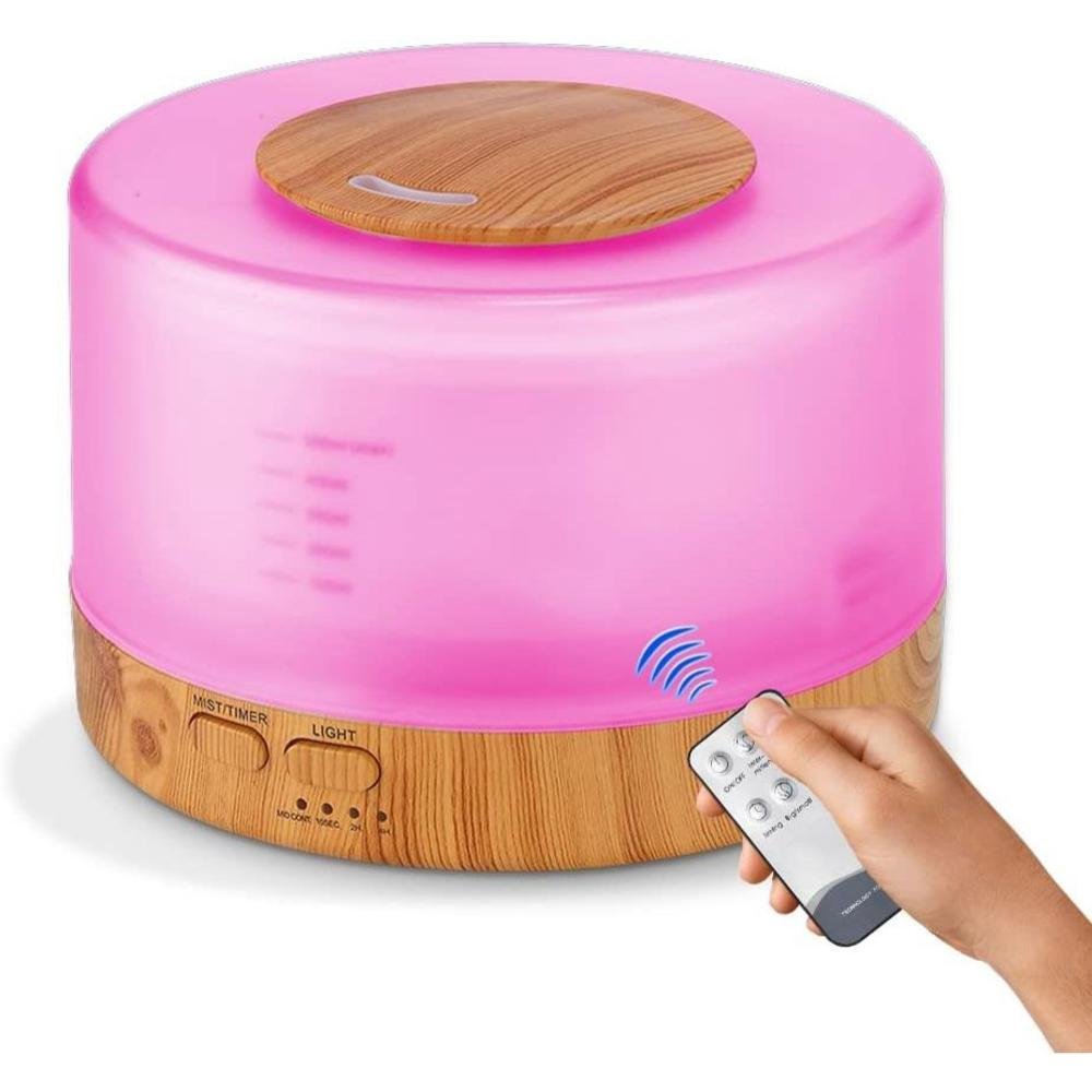 Imagem 3 de 5 do produto Umidificador Ultrassônico Base De Madeira Aromatizador
