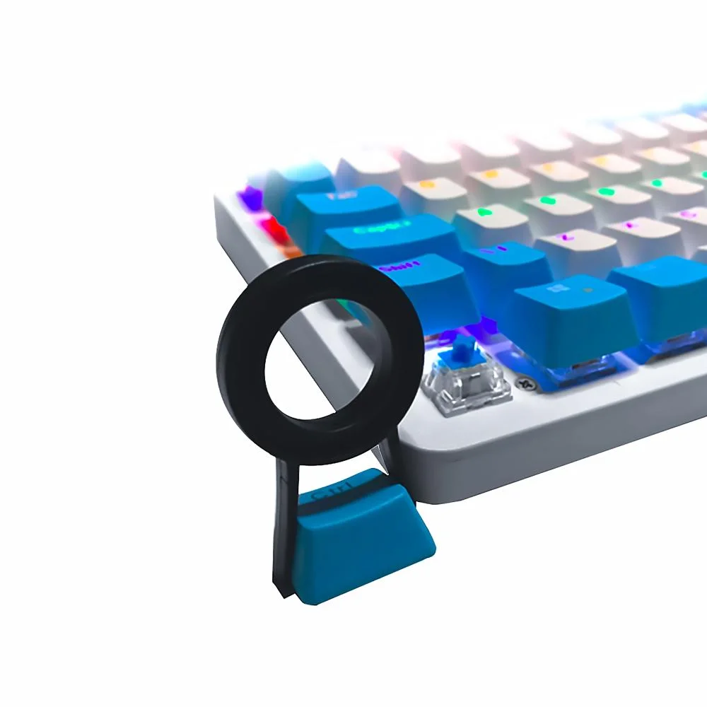 Imagem 3 de 5 do produto Teclado Gamer Knup KP-TE102 LED Rainbow, 107 Teclas ABNT2, Anti-Ghosting, Apoio de Punho, Removível USB, Branco E Rosa
