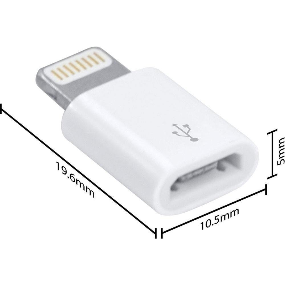 Imagem 3 de 5 do produto Adaptador Micro-USB Lightning, Lelong Iphone