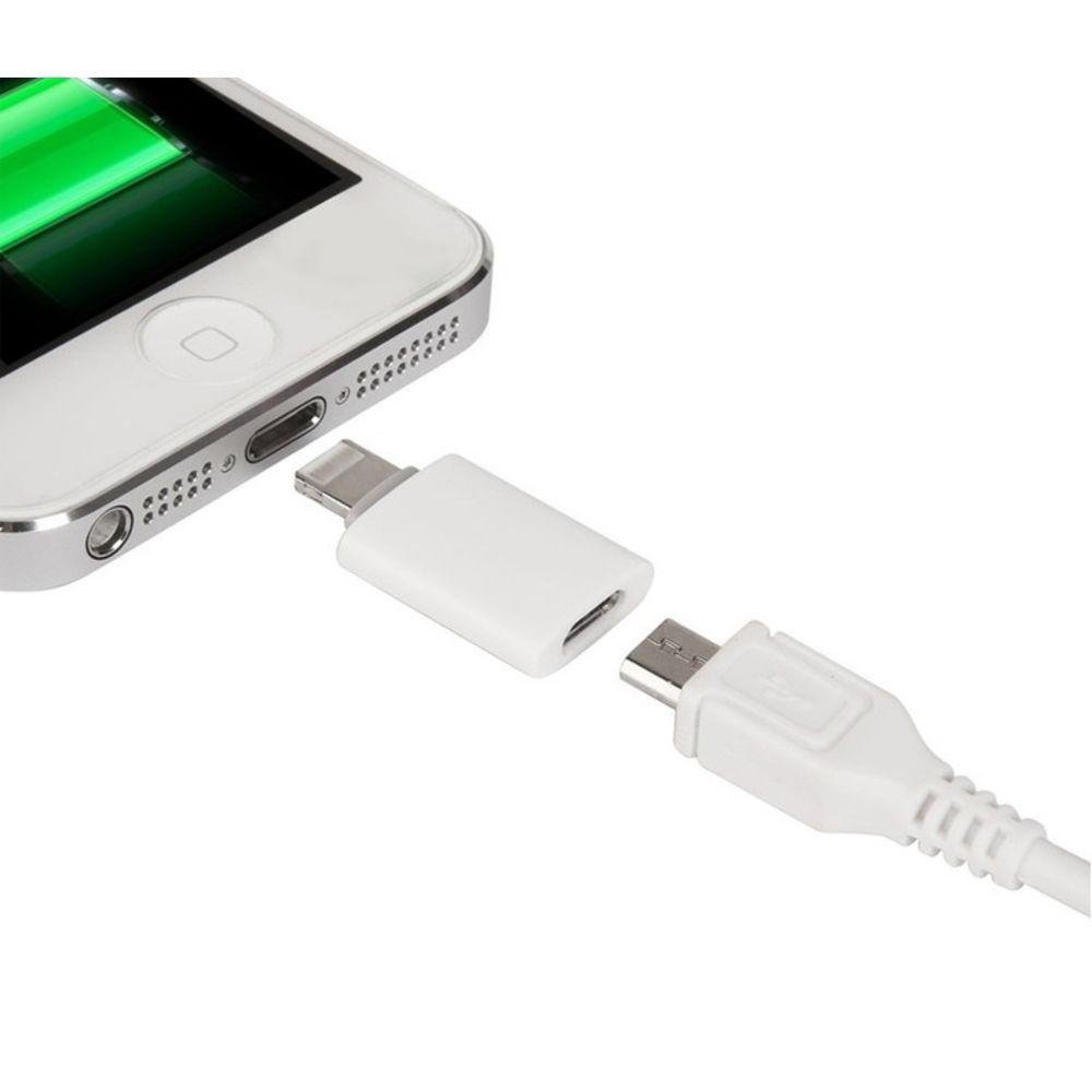 Imagem 4 de 4 do produto Cabo Adaptador De Carregador, Micro USB V8 Para Lightning Lelong