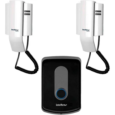 Kit Porteiro Intelbras - Ipr 8010, Com 02 Monofones Internos Para Atendimento