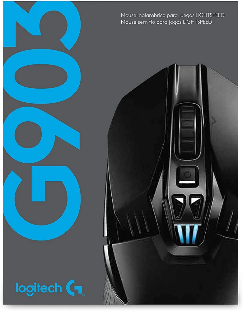 Imagem 2 de 2 do produto Mouse Logitech, G903 Optico Sem Fio Gamer Lightspeed, Preto, 16000DPI, 11 Botões