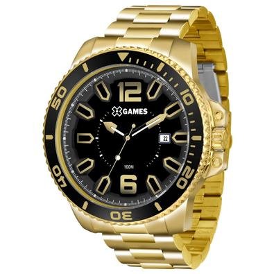 Relógio X-games Masculino Xmgs1019 P2kx Preto Dourado | KaBuM!