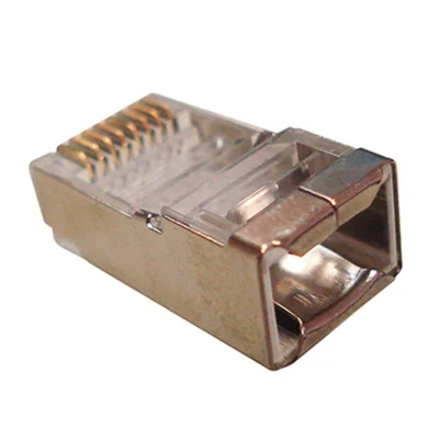 Plug Conector Rj45 Macho Cat 6 8 Vias - Blindado - Wt-6066-solid