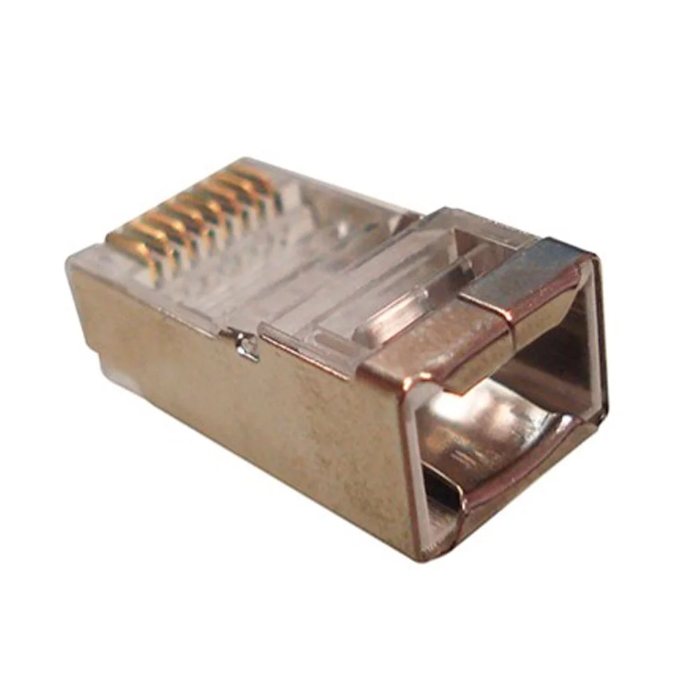 Imagem 4 de 4 do produto Plug Conector Rj45 Macho Cat 6 8 Vias - Blindado - Wt-6066-solid