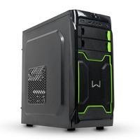 Gabinete gamer com painel frontal com tela de metal e entradas de áudio HD + Microfone. Gabinete para quem deseja montar um computador gamer com desig