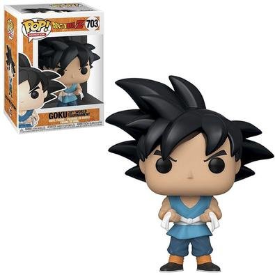 Esta action figure representa Goku, uma representação do personagem principal do anime Dragon Ball, queé um Saiyajin enviado originalmente para destru