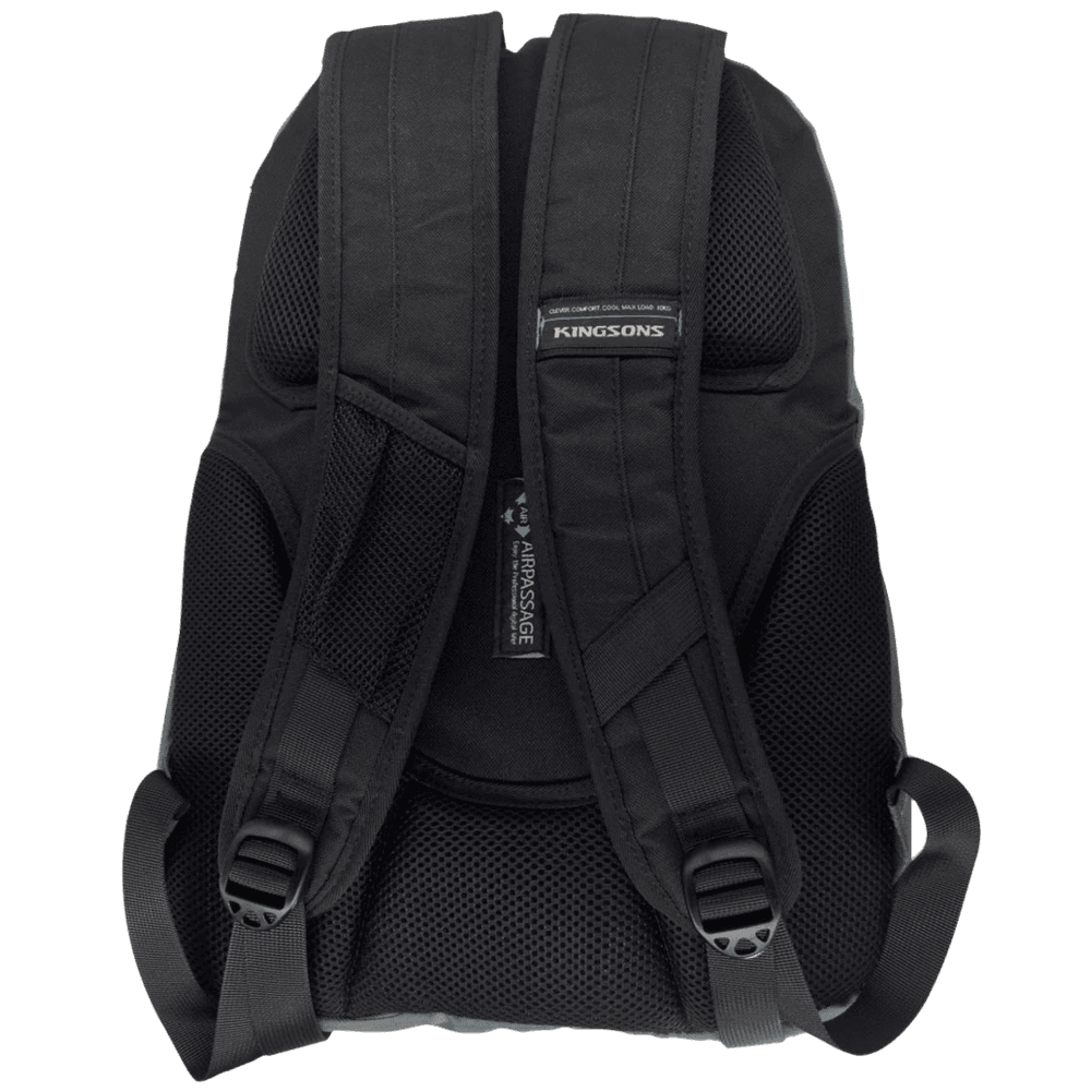 Imagem 5 de 5 do produto Mochila Para Notebook 14" 15.6" De Grande Capacidade Kingsons  Ks6141w8 Cor Cinza