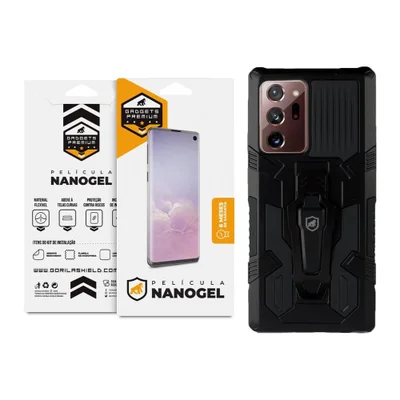 Kit Capa Clip E Pelicula Nano Gel Samsung Galaxy Note 20 Ultra - Gshield