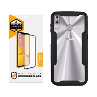 Kit Capa Dual Shock E Pelicula Defender Glass Para Asus Zenfone 5 / 5z - Gshield