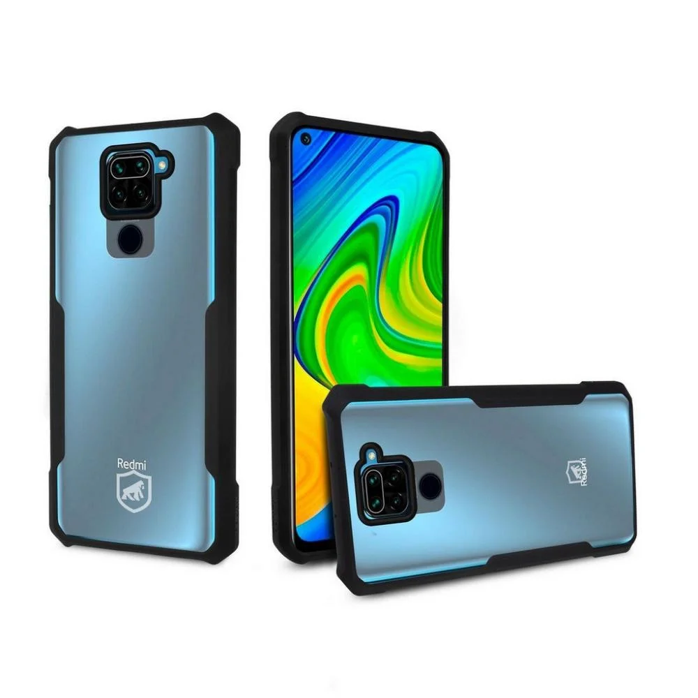 Imagem 2 de 3 do produto Kit Capa Dual Shock X E Pelicula Nano Vidro Para Xiaomi Redmi Note 9 - Gshield