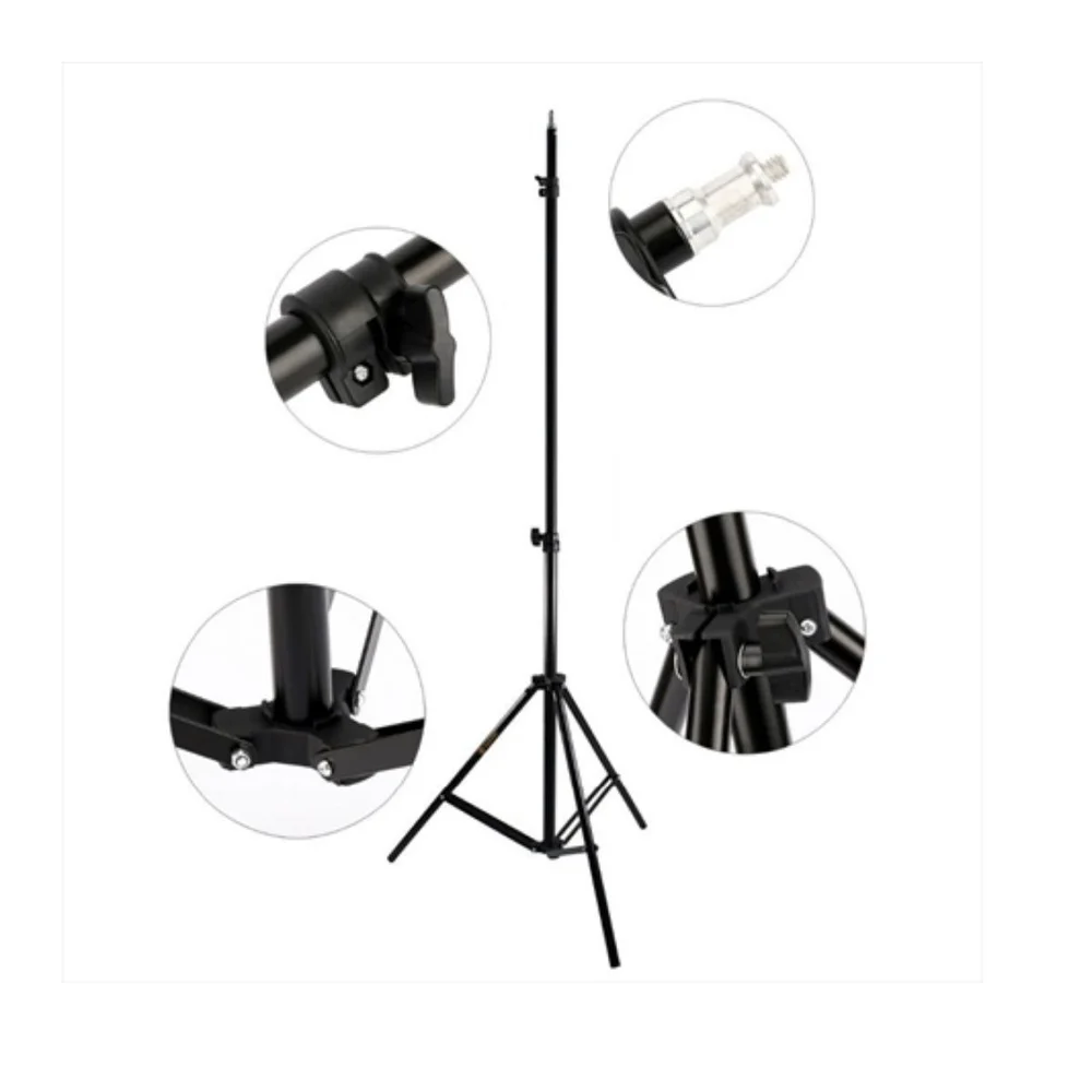 Imagem 4 de 4 do produto Tripé Para Led E Softbox 2.40 Metros Iluminação Profissional Nf