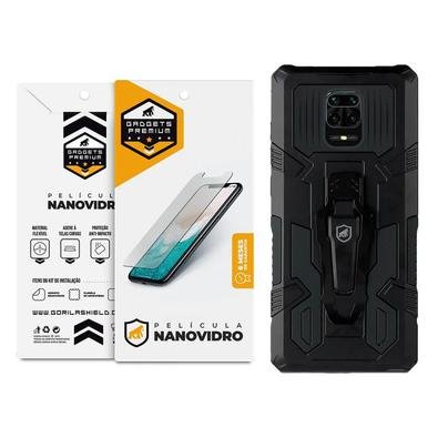 Kit Capa Clip E Pelicula Nano Vidro Xiaomi Redmi Note 9s - Gshield | KaBuM!