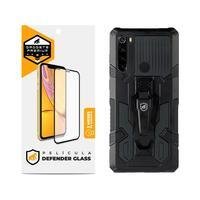 Kit Capa Clip E Pelicula Defender Glass Xiaomi Redmi Note 8 - Gshield