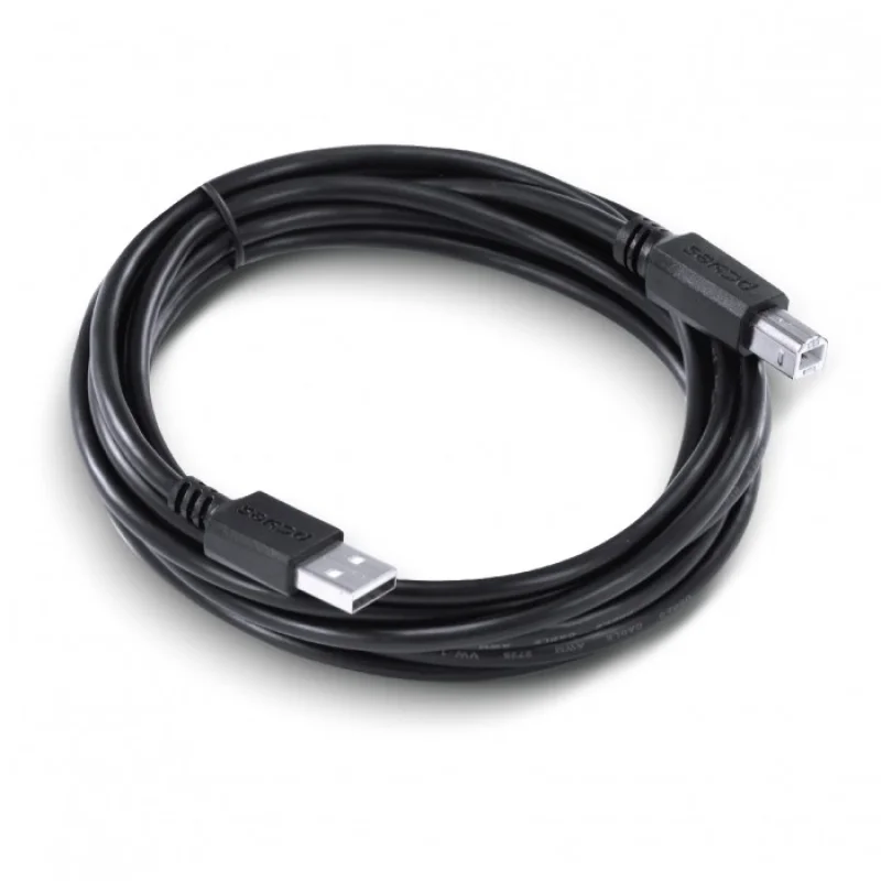 Imagem 2 de 5 do produto Cabo Para Impressora Usb A 2.0 Macho Para Usb B 2.0 Macho 28awg Puro Cobre 3 Metros - Puabm2-3