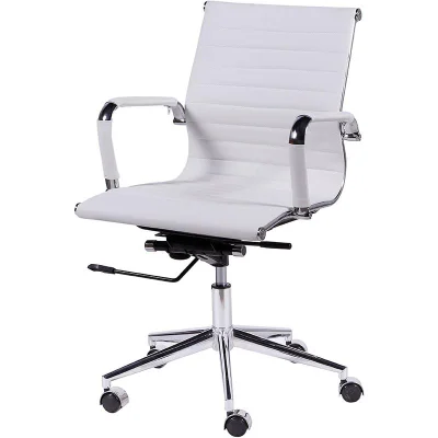 Cadeira Office Or Design, Eames Esteirinha Alta Giratória Or-3301, Branco