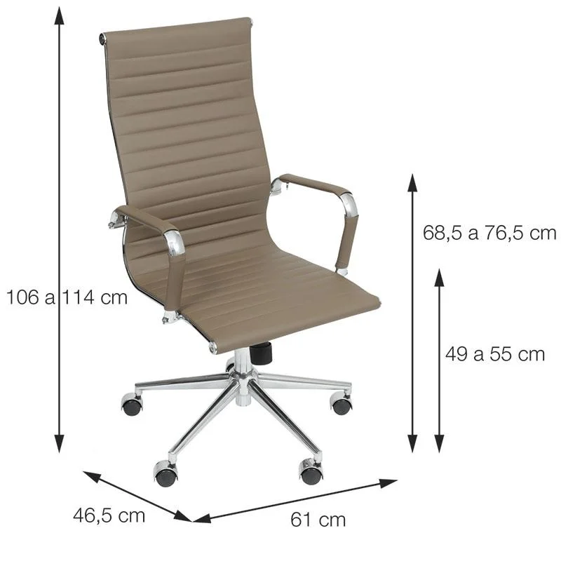 Imagem 2 de 5 do produto Cadeira Para Escritório Alta Esteirinha 3301- Or Design - Fendi