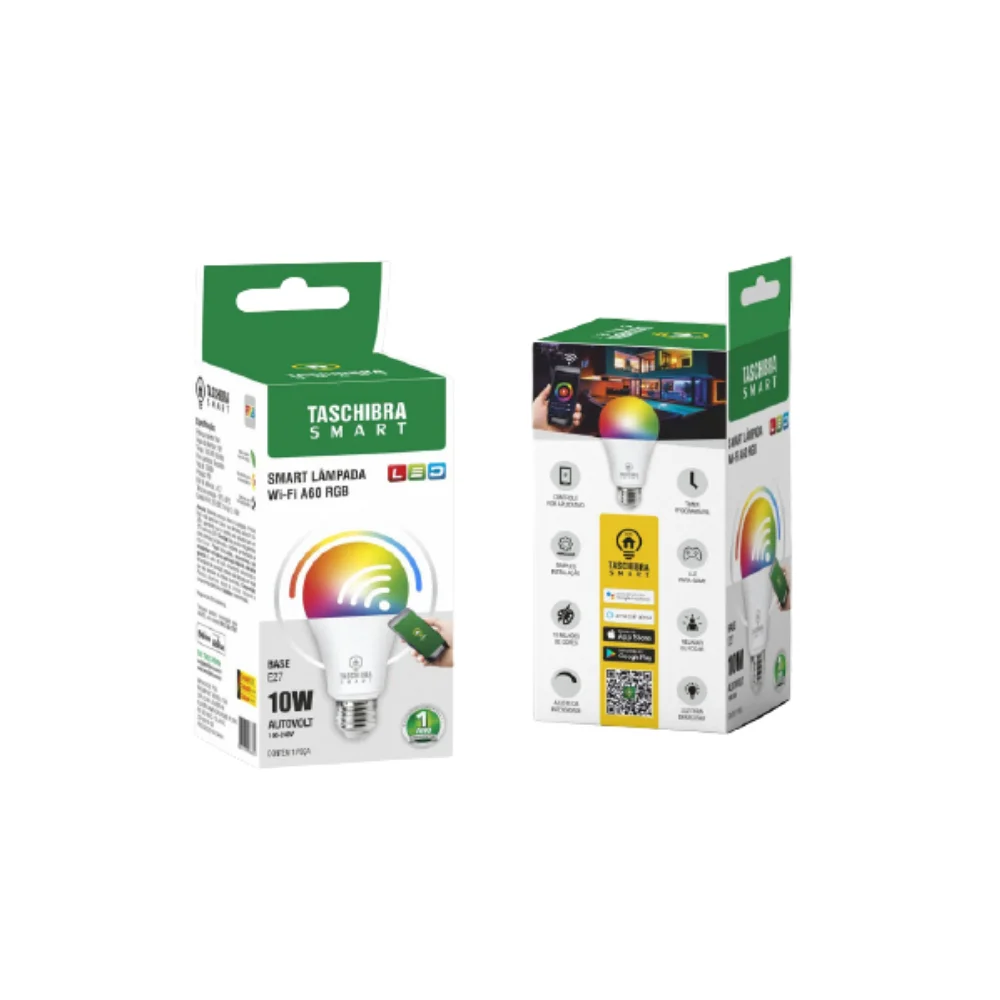 Imagem 3 de 5 do produto Lâmpada Led Smart Wi-fi 10w Rgb Inteligente Taschibra