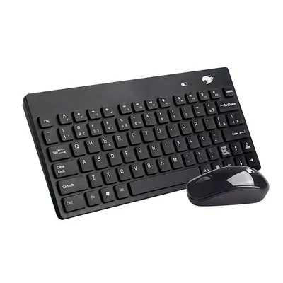 Kit Teclado E Mouse Pixxo Sem Fio Preto - Kw262091b.