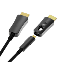 Cabo HDMI 2 em 1 com plug destacável de 20 metros - para computador, para passar por conduíte, usar em Projetor, Câmera, Home Theater, Monitor de comp