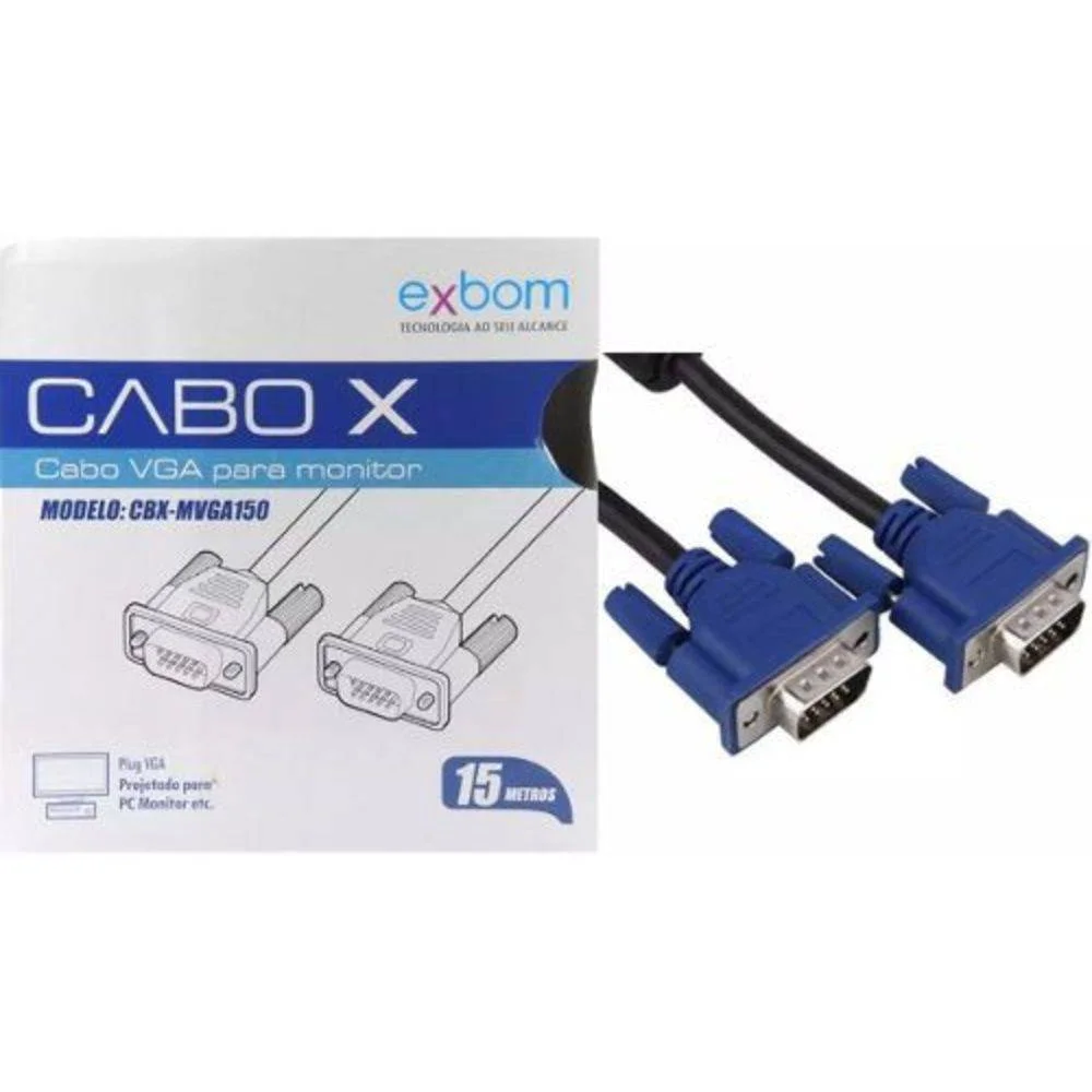 Imagem 4 de 5 do produto Cabo Vga 15 Mts Monitor Lcd Pc Projetor 15 Metros