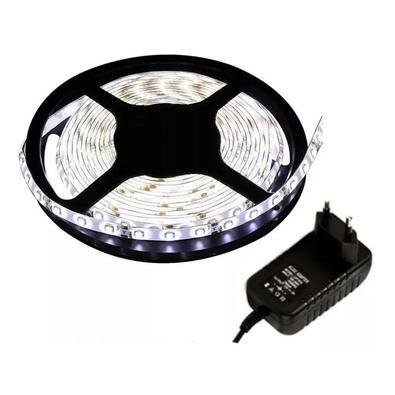 Kit Fita Super Led Branco Frio 5 Metros + Fonte 12v