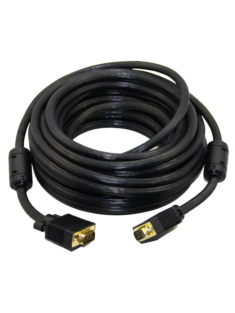 Imagem 3 de 5 do produto Cabo VGA Lelong Com Filtro Monitor Lcd Pc Tv Projetor 20m